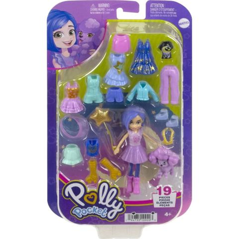 Mattel Polly Pocket Doll and 18 Accessories, Poodle Glitter Pack  / Σπιτάκια-Playset- Polly Pocket   