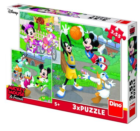 Dino - Puzzle 24 - 100 Τεμ. :: MICKEY & MINNIE ΑΘΛΗΜΑΤΑ 3 x 55 ΤΕΜ. ΠΑΖΛ Dino  /  Puzzles   