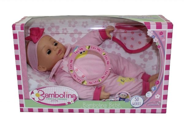 Bambolina Baby Doll 34cm, speaks Greek 