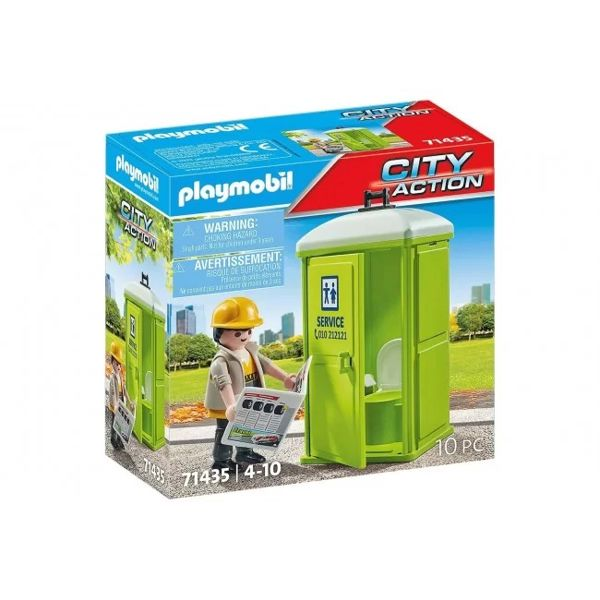 PLAYMOBIL CITY ACTION CHEMICAL TOILET 