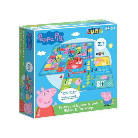 Snake-Grumpy Board Game Peppa Pig, Luna Toys, 21.5x21.5x5 cm.   / EKPAIDEUTIKA   