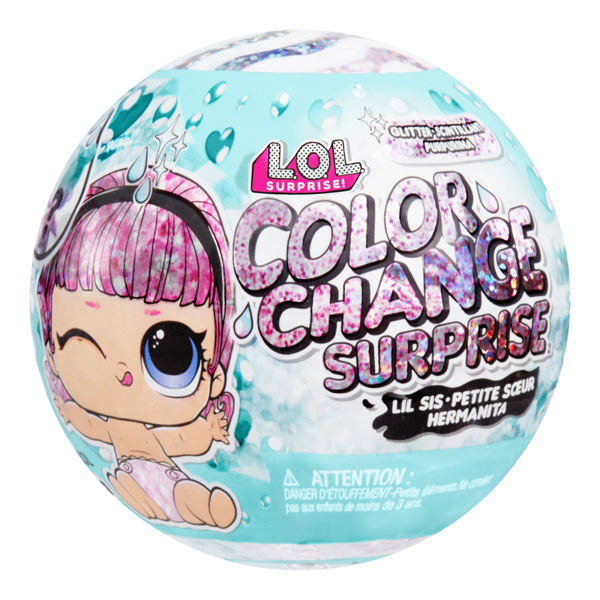 MGA L.O.L. Surprise Glitter Color Change Sister Doll 585305EUC 