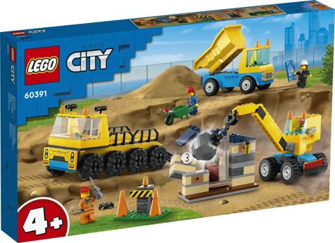 LEGO City Construction Trucks & Wrecking Ball Crane (60391)  / Lego    
