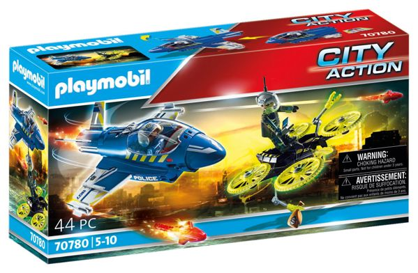 Playmobil Drone Chase By Police Jet  