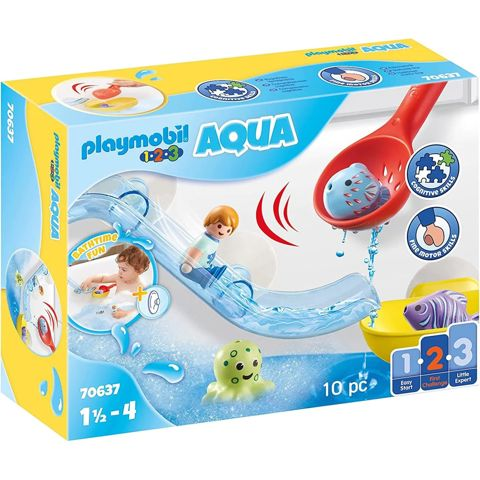 Playmobil 1.2.3 Aqua Water Slide Παίζοντας Με Τα Ζωάκια Της Θάλασσας  / Playmobil   