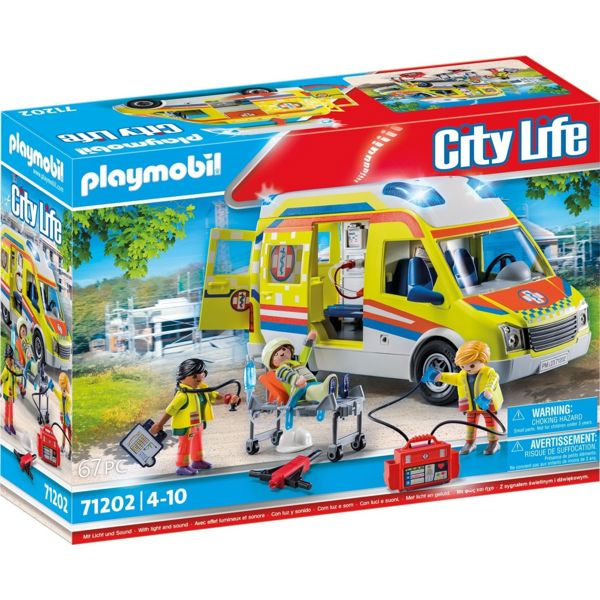 Playmobil City Life Ambulance With Rescuers 