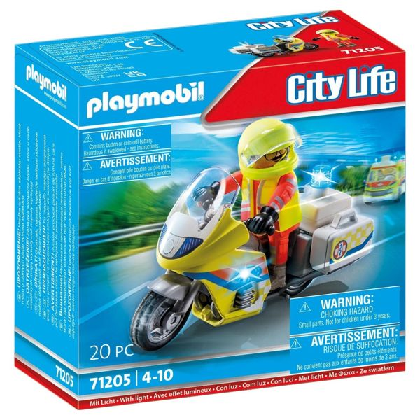 Playmobil City Life Rescuer With Motorcycle 