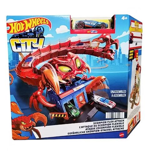 Mattel Hot Wheels City Wreck & Ride Scorpion Flex Attack Playset (HDR29-HDR32)  / Πίστες-Γκαράζ   
