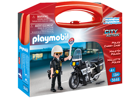 Policeman suitcase with motorcycle  / Playmobil   
