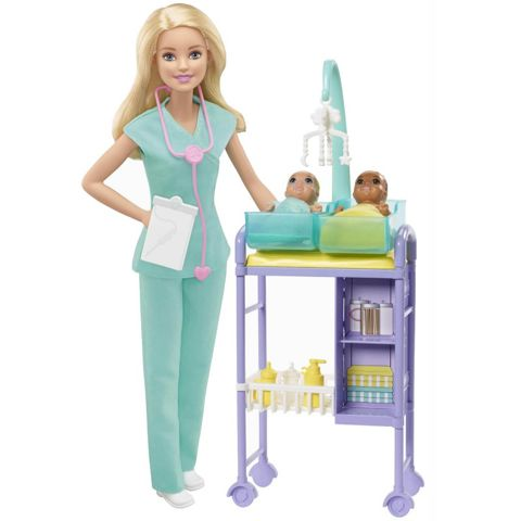 Mattel Barbie Παιδίατρος Σετ Παιχνιδιού DHB63 / GKH23  / Barbie-Κούκλες Μόδας   