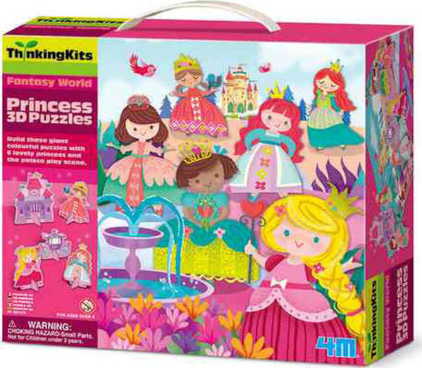 3D Floor Puzzle Princesses 6pcs 