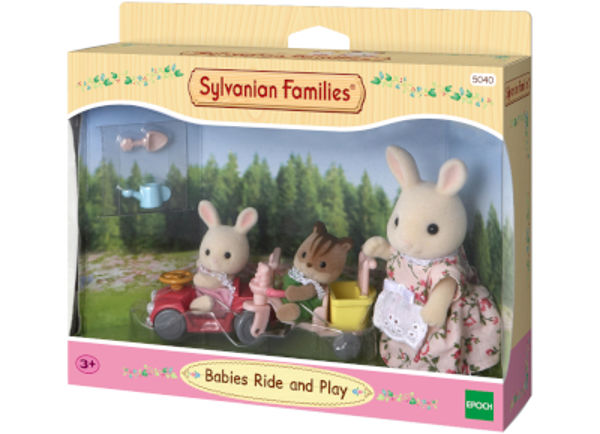  Mom And Babies With Bicycles Sylvanian Families (5040) 