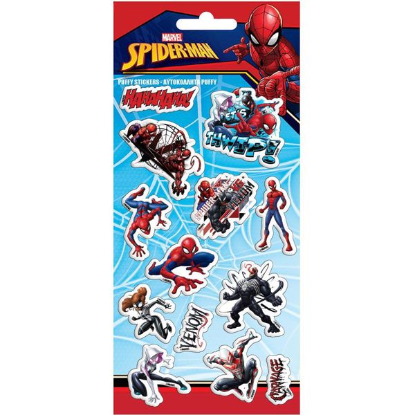 Puffy Spiderman stickers 