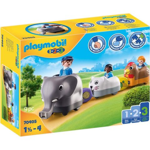 Playmobil 1.2.3 Train With Wagons-Animals 70405  / Playmobil   