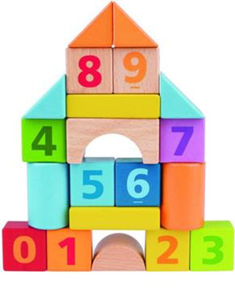 Wooden Bricks With Numbers - 20Pcs.  / Wooden   