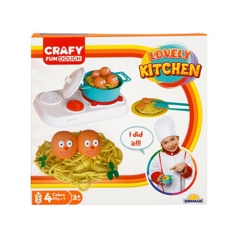 Sunman Crafy Fun Dough Παιδικό Σετ Πλαστελίνης Lovely Kitchen 10 Pcs S02002010  / Κατασκευές   
