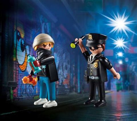 Playmobil Duo Pack Policeman And Graffiti Artist  / Playmobil   