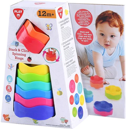 Playgo Πυραμίδα Stack & Click Spinning Rings (2362)  / Fisher Price-WinFun-Clementoni-Playgo   