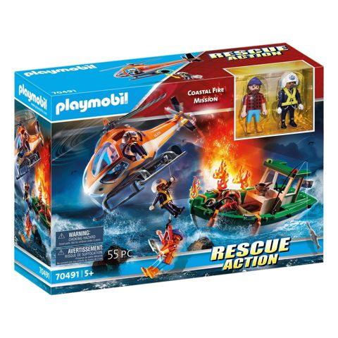 Playmobil Rescue Action Επιχείρηση Πυροσβεστικής - Διάσωση Στη Θάλασσα  / Playmobil   