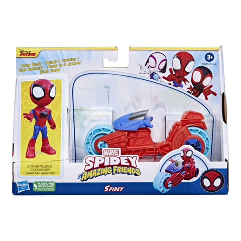 Hasbro Marvel Spidey And His Amazing Friends Spidey 10cm With Motorcycle F7459  / Αγόρι Ηρωες   