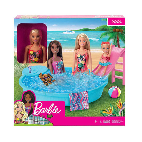 Mattel Barbie Νέα Εξωτική Πισίνα με Κούκλα GHL91  / Κορίτσι   