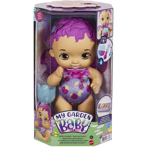  Mattel My Garden Baby Μωράκι 30cm ώρα για φαγητό Μωβ Μαλλιά GYP00  / Μωρά-Κούκλες   