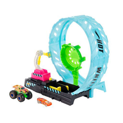 Mattel Hot Wheels® Monster Trucks Πίστα Σούπερ Λούπ Glow In The Dark™ HBN02  / Πίστες-Γκαράζ   