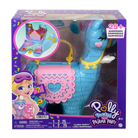 Mattel Polly Pocket Pajama Party™ Llama Party™ Πινιάτα Έκπληξη Σετ HHX74  / Σπιτάκια-Playset- Polly Pocket   