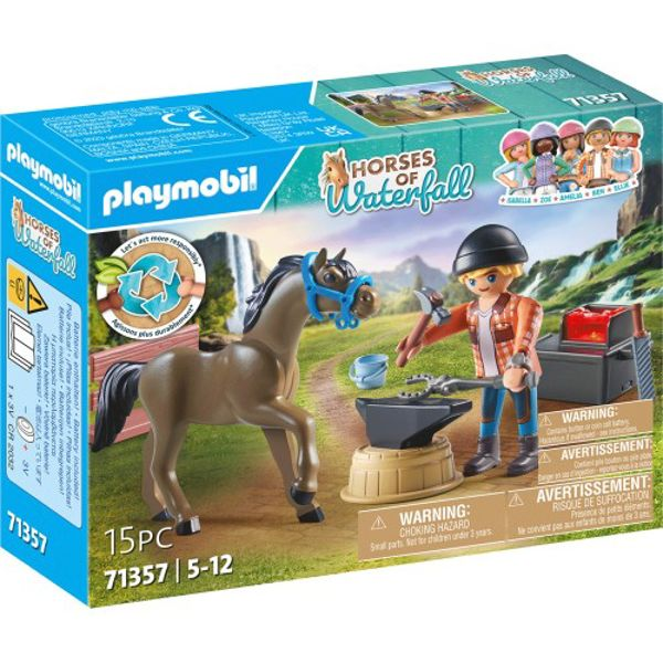 Playmobil Horses Of Waterfall Horseshoe Ben With Achilles Horse 