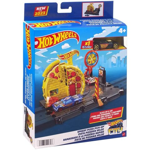 Mattel Hot Wheels City Μίνι Πίστες Speedy Pizza Pick-Up  / Πίστες-Γκαράζ   