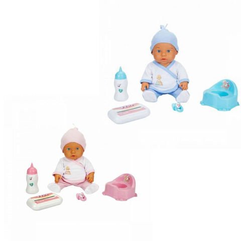 Sunman Bebelou Potty Time Drink & Wet Baby Doll 35cm - Designs S01030141  / Babies-Dolls   