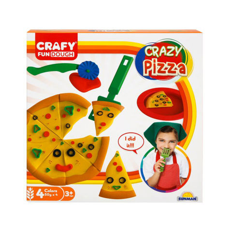 Sunman Crafy Fun Dough Παιδικό Σετ Πλαστελίνης Crazy Pizza 10 Pcs S01002012  / Κατασκευές   