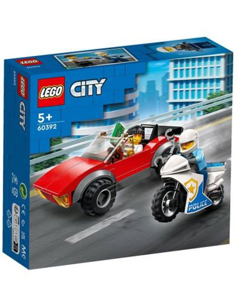 Κατασκευαστής LEGO City -Καταδίωξη με μοτοσικλέτα της αστυνομίας (60392)  / Lego    