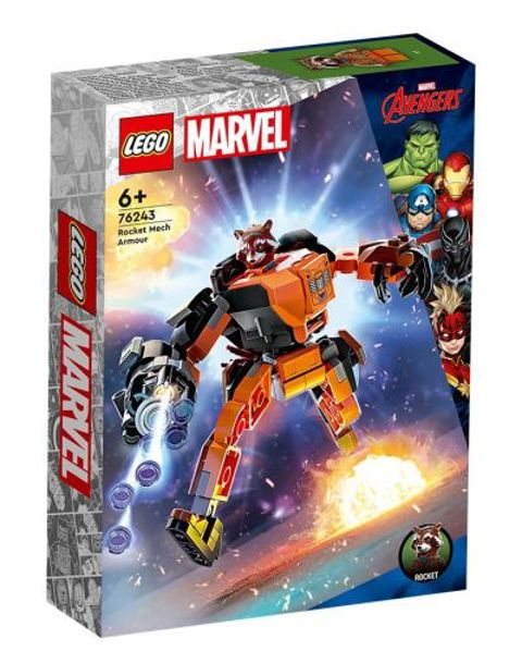 Κατασκευαστής LEGO Marvel Super Heroes - Η ρομποτική πανοπλία του Rocket (76243)  / Lego    