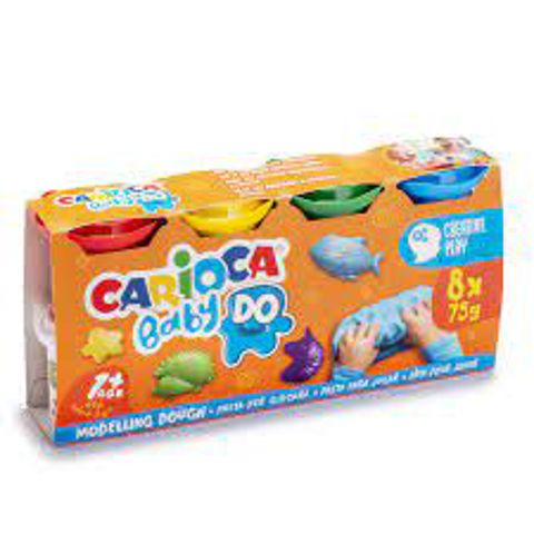 Πλαστοζυμαράκια Carioca Baby 1+ Σετ 8τεμ Χ 75gr  / Πλαστελίνη   