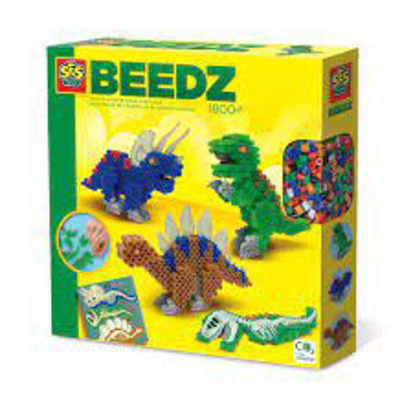 SES CREATIVE Dinos Iron-on Beads Mosaic Set, 5 Years or Above (06262) 
