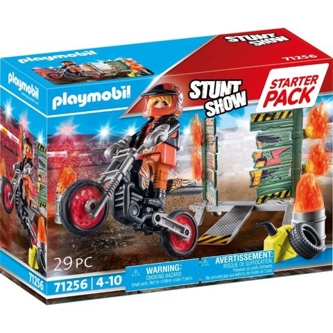 Playmobil Starter Pack Stunt Show Ακροβατικά Με Μηχανή Motocross (71256)  / Playmobil   