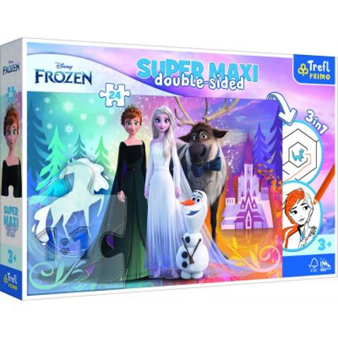 Παζλ διπλής όψης Trefl 24 μεγάλα κομμάτια -Frozen kingdom  /  Puzzles   