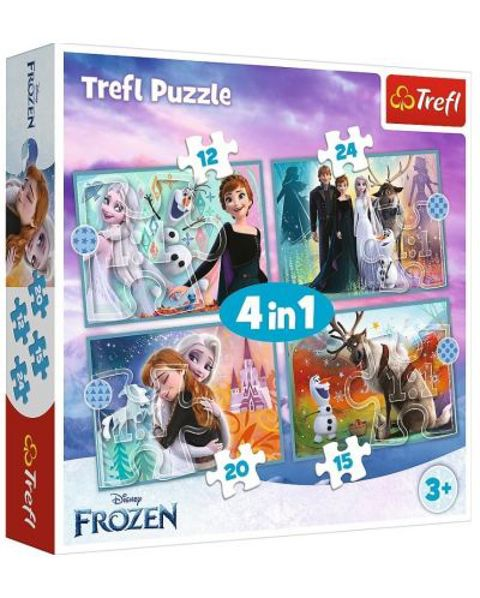 Παζλ Trefl 4 σε 1 -Παγωμένο βασίλειο  /  Puzzles   
