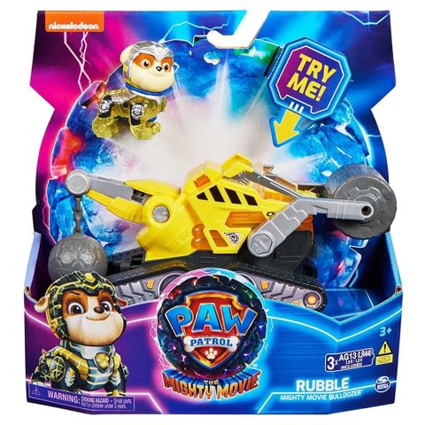 PAW Patrol The Mighty Movie BULLDOZER & Rubble Figure  / Αγόρι Ηρωες   