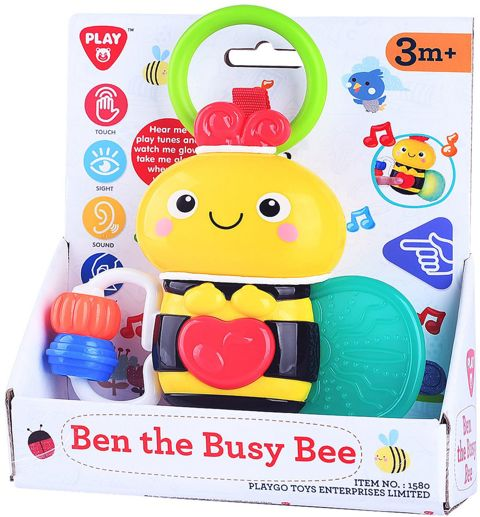 Playgo Κουδουνίστρα Ben The Busy Bee Με Ήχο Και Φως (1580)  / Βρεφικά   