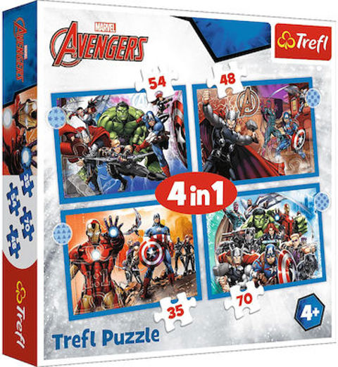 Trefl Puzzle 4in1 Avengers  /  Puzzles   